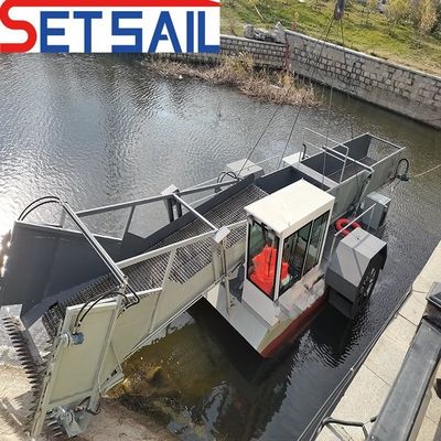 50m3 Max. Capacidad de carga Recogedora acuática de malezas para eliminar basura flotante