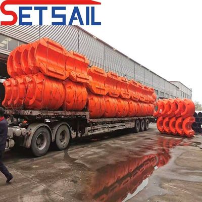 Conexión de la brida de la tubería de transporte de arena marina cortador de succión de dragado tubo de descarga