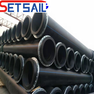 Diámetro interno 200-600 mm Conexión de brida Tubo de plástico PE para la industria del petróleo y el gas
