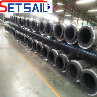 Diámetro interno 200-600 mm Conexión de brida Tubo de plástico PE para la industria del petróleo y el gas