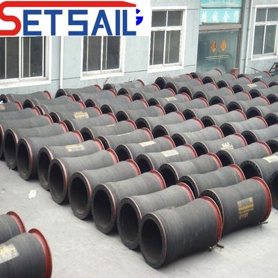 Pedido personalizado de HDPE material tubo de dragado con conexión de brida del original